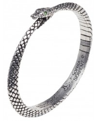 Sophia Serpent Ouroborus Pewter Bangle Bracelet