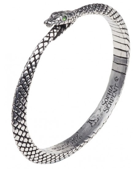 Sophia Serpent Ouroborus Pewter Bangle Bracelet