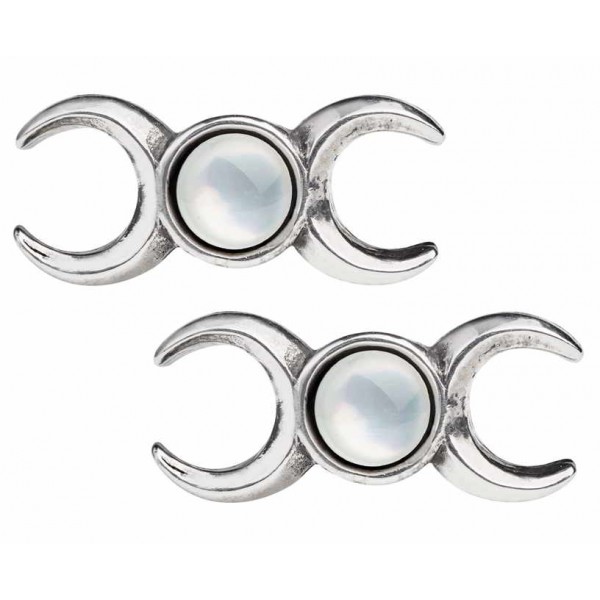 Triple Goddess Stud Earrings