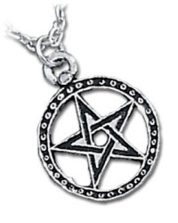 Dantes Hex Pentacle Pewter Necklace