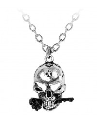 Alchemist Skull Pewter Dreadpunk Necklace