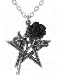 Ruah Vered Pentacle Rose Gothic Necklace