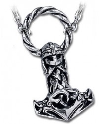 Mjollnir Thors Hammer Pewter Necklace