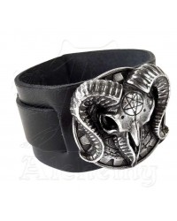 Gears of Aiwass Gothic Leather Strap Bracelet