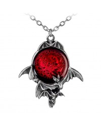 Blood Moon Pewter Bat Necklace