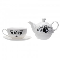 Purrfect Brew Cat Tea Pot and Cup Set