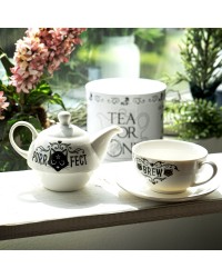 Purrfect Brew Cat Tea Pot and Cup Set