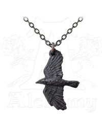 Ravenine Black Raven Pewter Necklace