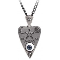 Mystical Ouija Board Planchette Pewter Necklace