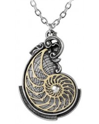 Fibonacci Golden Spiral Pewter Necklace