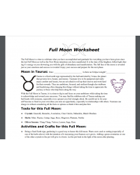 Full Moon in Taurus Free Worksheet