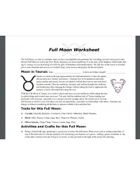 Full Moon in Taurus Free Worksheet