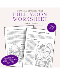 Full Moon in Sagittarius Free Worksheet June 2025