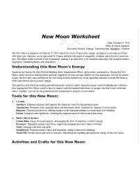 New Moon in Aquarius February 2024 Free Worksheet