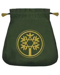 Celtic Green Velvet Tarot Bag