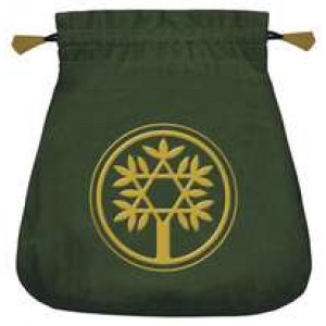 Celtic Green Velvet Tarot Bag