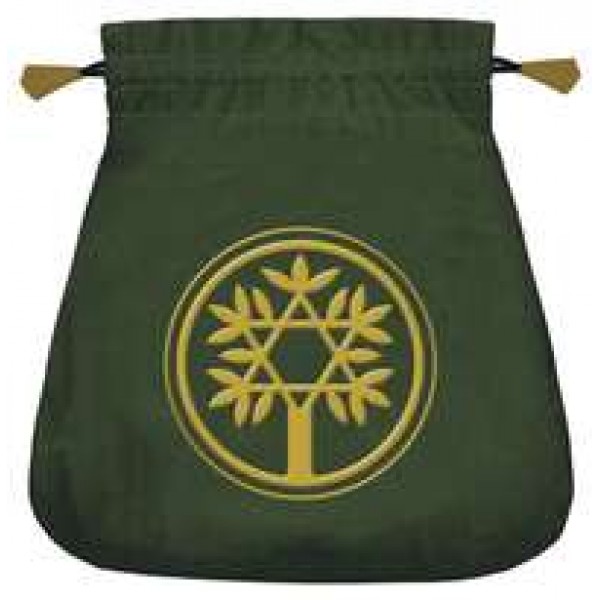 Celtic Green Velvet Tarot Bag