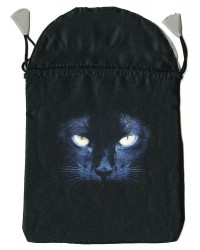 Black Cat Satin Tarot Bag