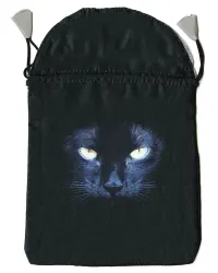 Black Cat Satin Tarot Bag