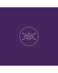Triple Moon Pentacle Purple Velvet Cloth