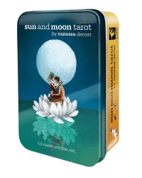 Sun and Moon Tarot Cards in a Tin