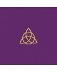 Triquetra Triple Goddess Embroidered Purple Velvet Cloth