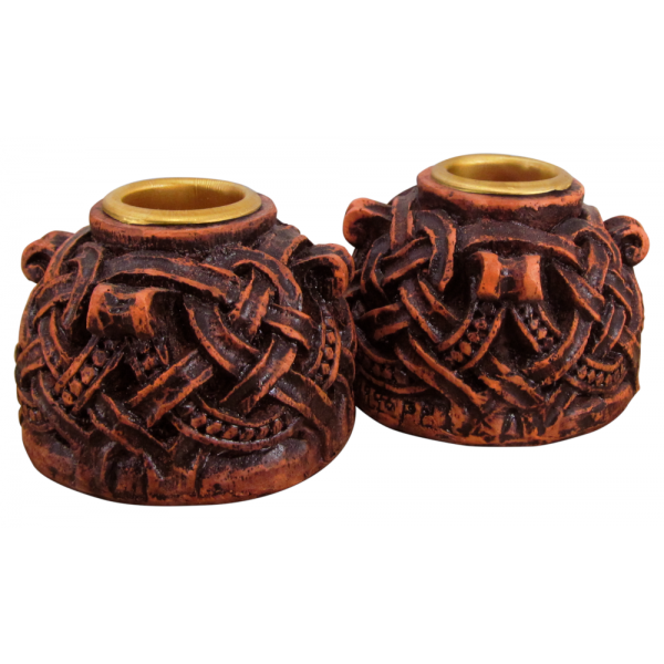 Celtic Knotwork Candleholder Pair