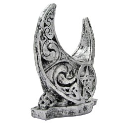 Crescent Moon Pentacle Candle Holder