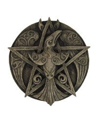 Crescent Raven Pentacle Plaque