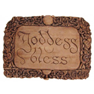 Goddess Bless Wiccan Wall Plaque