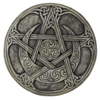 Crescent Moon Small Pentacle Wall Plaque