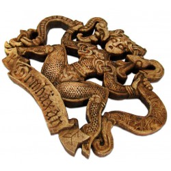 Ormhaxan Snake Charmer Wood Finish Plaque