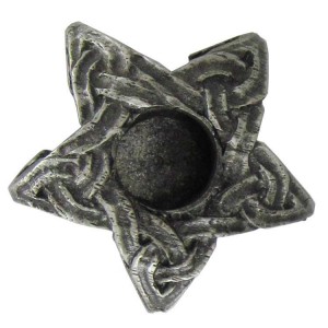 Pentagram Mini Pewter Candle Holder