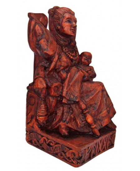 Frigga, Norse Queen of the Gods, Seated Statue