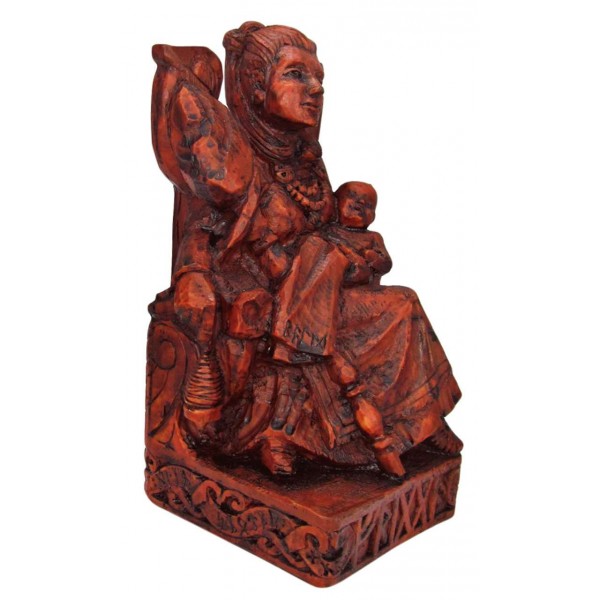 Frigga, Norse Queen of the Gods, Seated Statue