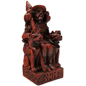 Odin, Norse All Father God Seated Statue