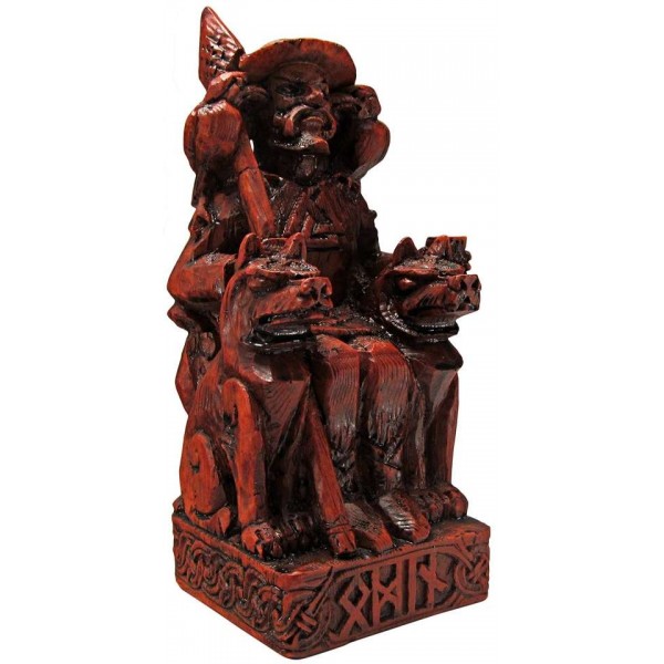 Odin, Norse All Father God Seated Statue