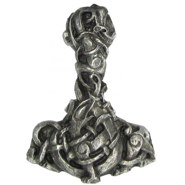 Urnes Style Pewter Thors Hammer Pendant