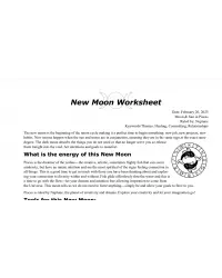 New Moon in Pisces February 2023 Free Worksheet
