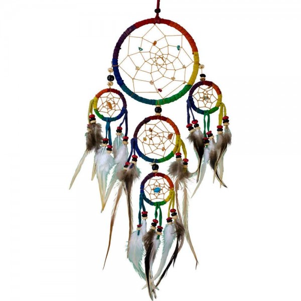 Rainbow Leather Dreamcatcher