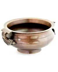 Tibetan Bronze Incense Burner Bowl - 4 Inches