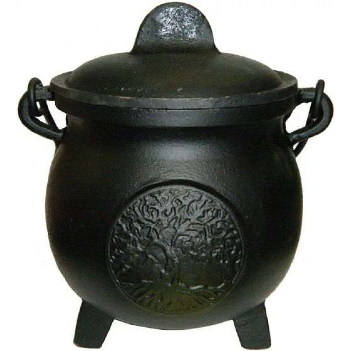Cast Iron Cauldron with Handle - Incense Burner, Candle Holder, Smudge Pot