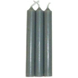 Grey Mini Taper Spell Candles