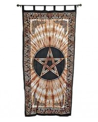 Pentacle Brown Curtain