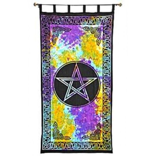 Pentacle Tie Die Curtain