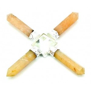 Golden Quartz Crystal Energy Generator