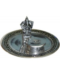 Ganesh with Altar Metal Incense Burner