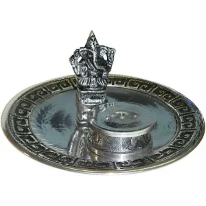 Ganesh with Altar Metal Incense Burner