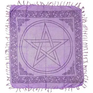 Purple Pentagram Altar Cloth