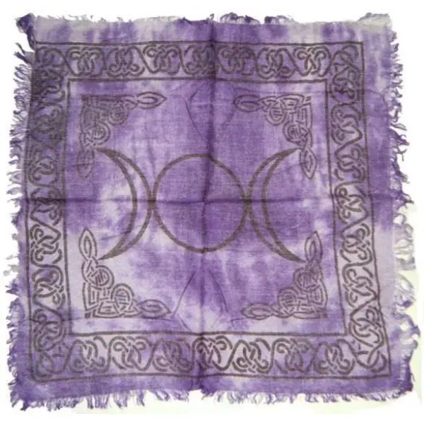 Purple Triple Moon Altar Cloth